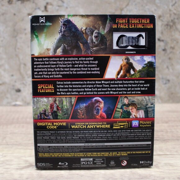 Godzilla x Kong: The New Empire [Blu-ray] DIGITAL CODE W/SLIPCOVER New Sealed - Picture 2 of 3